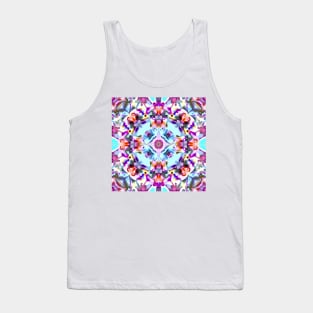 Pink and Blue Trippy Mirror Pattern Tank Top